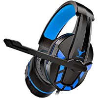 Los mejores  - Kikc PS-4 Auriculares Gaming para PS4，Xbox One- Auriculares de 3-5 mm con Micrófono Flexible y Control de Volumen para…